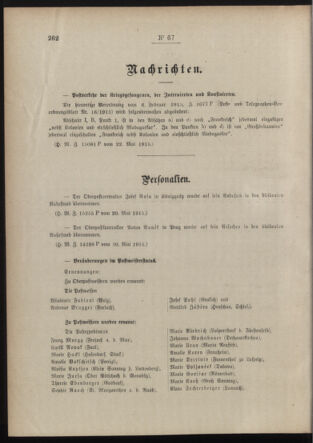 Post- und Telegraphen-Verordnungsblatt für das Verwaltungsgebiet des K.-K. Handelsministeriums 19150527 Seite: 6