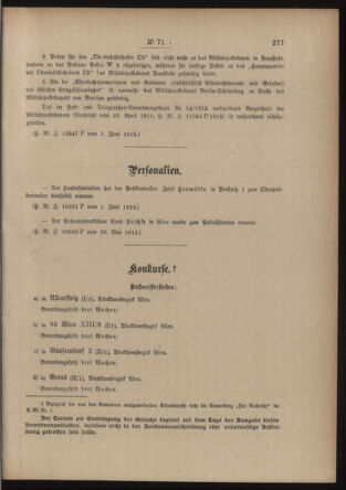 Post- und Telegraphen-Verordnungsblatt für das Verwaltungsgebiet des K.-K. Handelsministeriums 19150608 Seite: 3