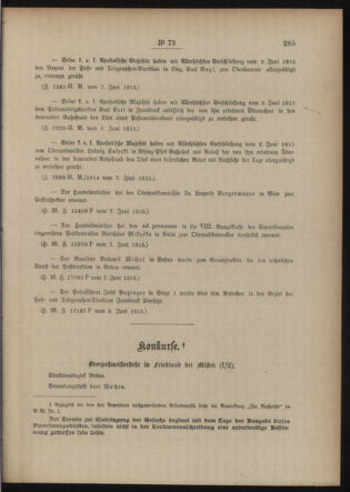 Post- und Telegraphen-Verordnungsblatt für das Verwaltungsgebiet des K.-K. Handelsministeriums 19150616 Seite: 3