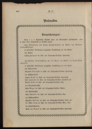 Post- und Telegraphen-Verordnungsblatt für das Verwaltungsgebiet des K.-K. Handelsministeriums 19150626 Seite: 2