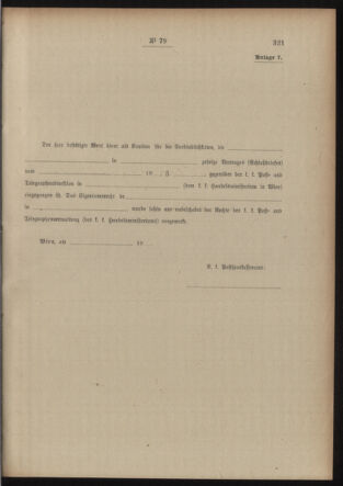 Post- und Telegraphen-Verordnungsblatt für das Verwaltungsgebiet des K.-K. Handelsministeriums 19150701 Seite: 19