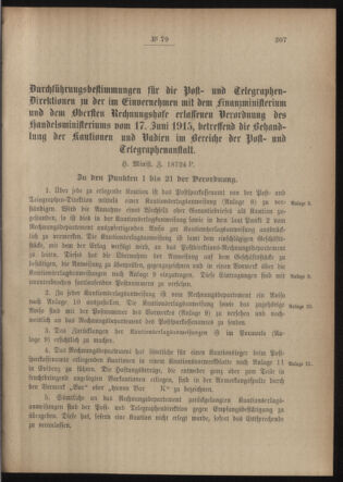 Post- und Telegraphen-Verordnungsblatt für das Verwaltungsgebiet des K.-K. Handelsministeriums 19150701 Seite: 5