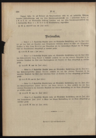 Post- und Telegraphen-Verordnungsblatt für das Verwaltungsgebiet des K.-K. Handelsministeriums 19150705 Seite: 2