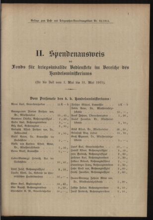 Post- und Telegraphen-Verordnungsblatt für das Verwaltungsgebiet des K.-K. Handelsministeriums 19150707 Seite: 5