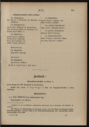 Post- und Telegraphen-Verordnungsblatt für das Verwaltungsgebiet des K.-K. Handelsministeriums 19150710 Seite: 5