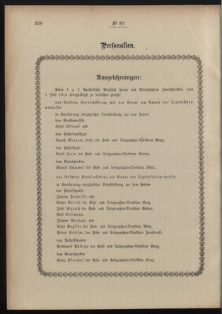 Post- und Telegraphen-Verordnungsblatt für das Verwaltungsgebiet des K.-K. Handelsministeriums 19150717 Seite: 2