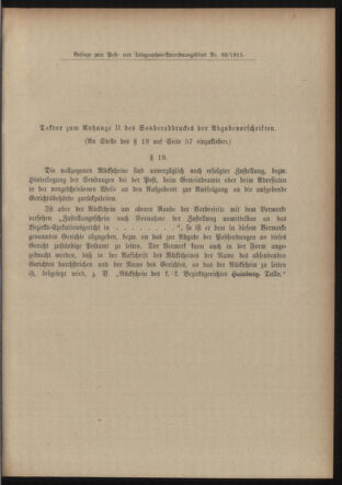 Post- und Telegraphen-Verordnungsblatt für das Verwaltungsgebiet des K.-K. Handelsministeriums 19150722 Seite: 5