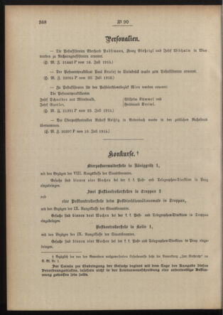 Post- und Telegraphen-Verordnungsblatt für das Verwaltungsgebiet des K.-K. Handelsministeriums 19150728 Seite: 2