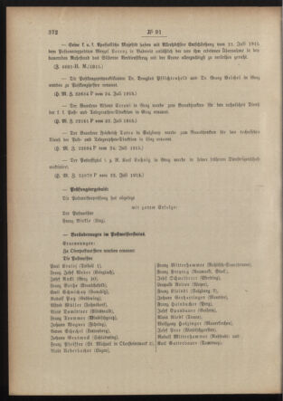 Post- und Telegraphen-Verordnungsblatt für das Verwaltungsgebiet des K.-K. Handelsministeriums 19150730 Seite: 2