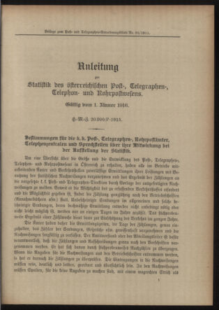 Post- und Telegraphen-Verordnungsblatt für das Verwaltungsgebiet des K.-K. Handelsministeriums 19150804 Seite: 11