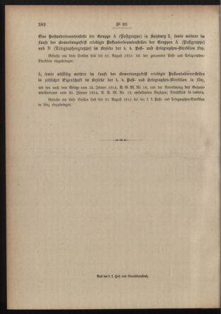 Post- und Telegraphen-Verordnungsblatt für das Verwaltungsgebiet des K.-K. Handelsministeriums 19150804 Seite: 4