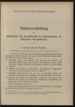 Post- und Telegraphen-Verordnungsblatt für das Verwaltungsgebiet des K.-K. Handelsministeriums 19150831 Seite: 5