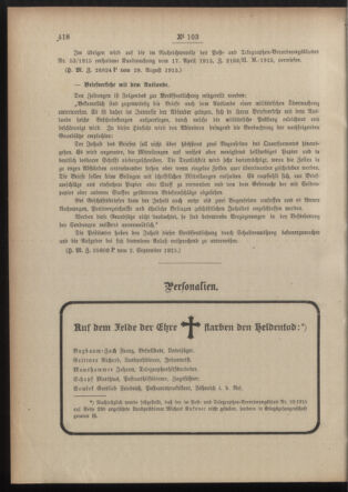 Post- und Telegraphen-Verordnungsblatt für das Verwaltungsgebiet des K.-K. Handelsministeriums 19150908 Seite: 2