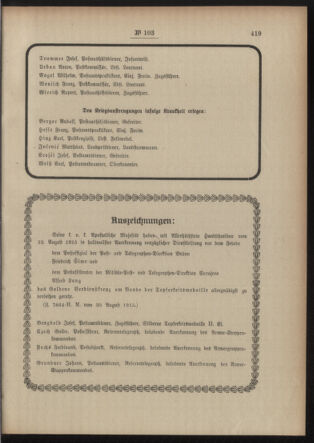 Post- und Telegraphen-Verordnungsblatt für das Verwaltungsgebiet des K.-K. Handelsministeriums 19150908 Seite: 3