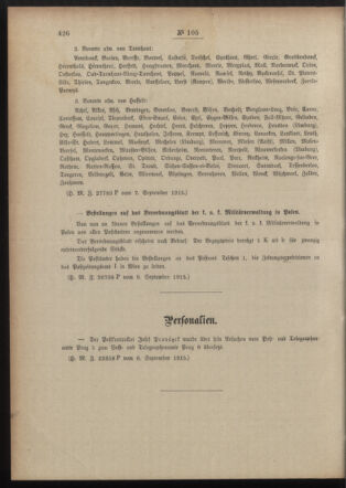 Post- und Telegraphen-Verordnungsblatt für das Verwaltungsgebiet des K.-K. Handelsministeriums 19150913 Seite: 2