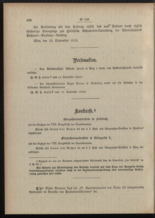 Post- und Telegraphen-Verordnungsblatt für das Verwaltungsgebiet des K.-K. Handelsministeriums 19150920 Seite: 2