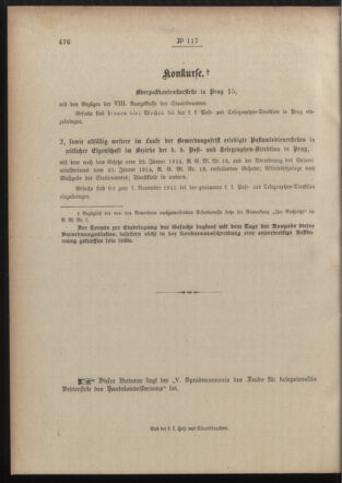 Post- und Telegraphen-Verordnungsblatt für das Verwaltungsgebiet des K.-K. Handelsministeriums 19151012 Seite: 4