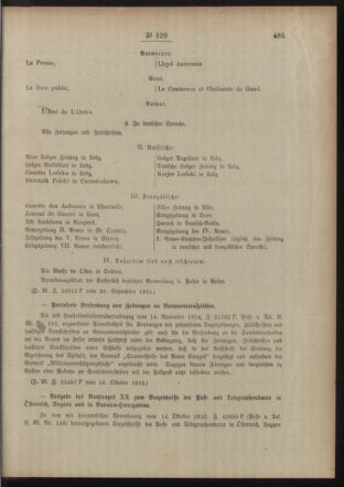 Post- und Telegraphen-Verordnungsblatt für das Verwaltungsgebiet des K.-K. Handelsministeriums 19151025 Seite: 3