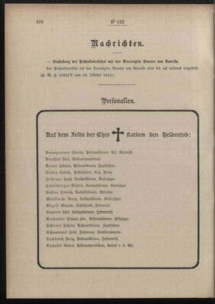 Post- und Telegraphen-Verordnungsblatt für das Verwaltungsgebiet des K.-K. Handelsministeriums 19151027 Seite: 2