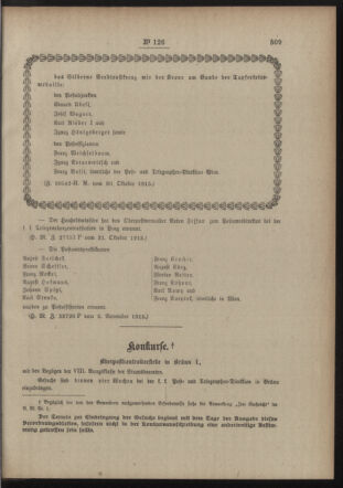 Post- und Telegraphen-Verordnungsblatt für das Verwaltungsgebiet des K.-K. Handelsministeriums 19151108 Seite: 3