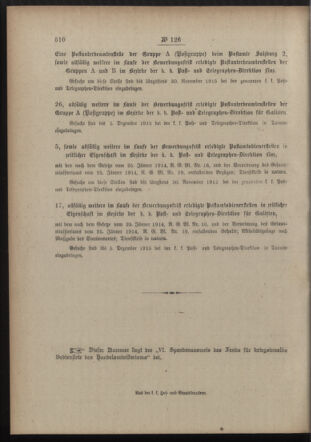 Post- und Telegraphen-Verordnungsblatt für das Verwaltungsgebiet des K.-K. Handelsministeriums 19151108 Seite: 4