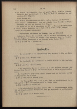 Post- und Telegraphen-Verordnungsblatt für das Verwaltungsgebiet des K.-K. Handelsministeriums 19151119 Seite: 2