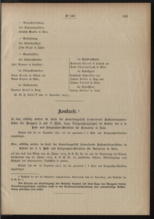 Post- und Telegraphen-Verordnungsblatt für das Verwaltungsgebiet des K.-K. Handelsministeriums 19151120 Seite: 3