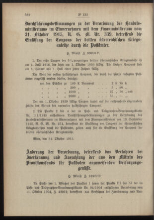 Post- und Telegraphen-Verordnungsblatt für das Verwaltungsgebiet des K.-K. Handelsministeriums 19151125 Seite: 2