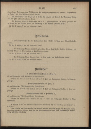 Post- und Telegraphen-Verordnungsblatt für das Verwaltungsgebiet des K.-K. Handelsministeriums 19151126 Seite: 3