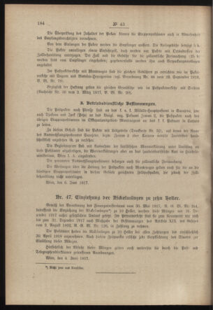 Post- und Telegraphen-Verordnungsblatt für das Verwaltungsgebiet des K.-K. Handelsministeriums 19170612 Seite: 2