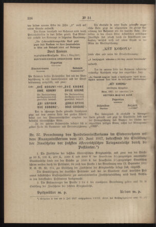 Post- und Telegraphen-Verordnungsblatt für das Verwaltungsgebiet des K.-K. Handelsministeriums 19170709 Seite: 2