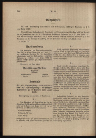 Post- und Telegraphen-Verordnungsblatt für das Verwaltungsgebiet des K.-K. Handelsministeriums 19170813 Seite: 2