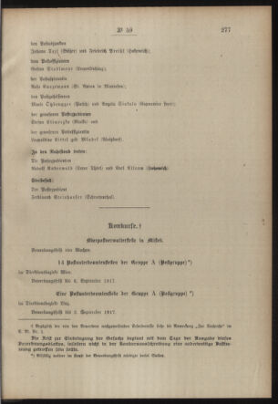 Post- und Telegraphen-Verordnungsblatt für das Verwaltungsgebiet des K.-K. Handelsministeriums 19170817 Seite: 3