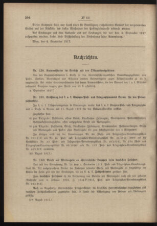 Post- und Telegraphen-Verordnungsblatt für das Verwaltungsgebiet des K.-K. Handelsministeriums 19170913 Seite: 2