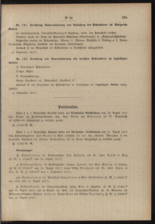 Post- und Telegraphen-Verordnungsblatt für das Verwaltungsgebiet des K.-K. Handelsministeriums 19170913 Seite: 3