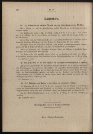 Post- und Telegraphen-Verordnungsblatt für das Verwaltungsgebiet des K.-K. Handelsministeriums 19170928 Seite: 2