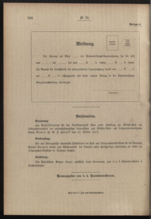 Post- und Telegraphen-Verordnungsblatt für das Verwaltungsgebiet des K.-K. Handelsministeriums 19171108 Seite: 4