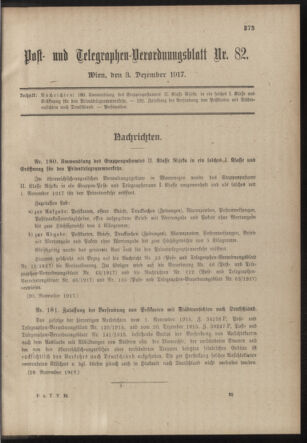 Post- und Telegraphen-Verordnungsblatt für das Verwaltungsgebiet des K.-K. Handelsministeriums