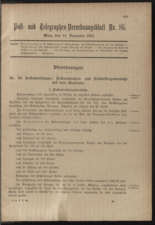 Post- und Telegraphen-Verordnungsblatt für das Verwaltungsgebiet des K.-K. Handelsministeriums