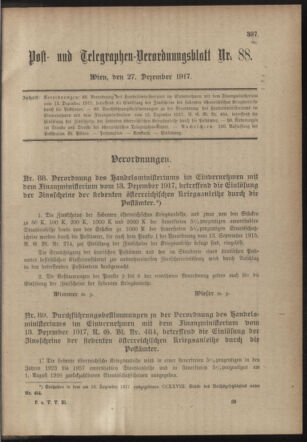 Post- und Telegraphen-Verordnungsblatt für das Verwaltungsgebiet des K.-K. Handelsministeriums