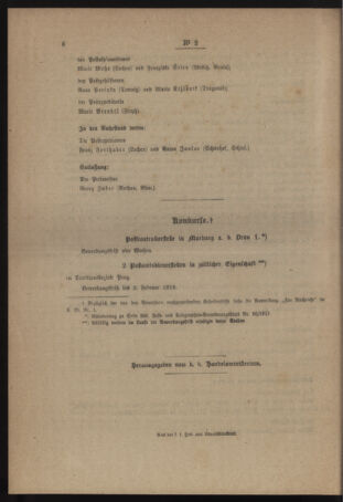 Post- und Telegraphen-Verordnungsblatt für das Verwaltungsgebiet des K.-K. Handelsministeriums 19180109 Seite: 4