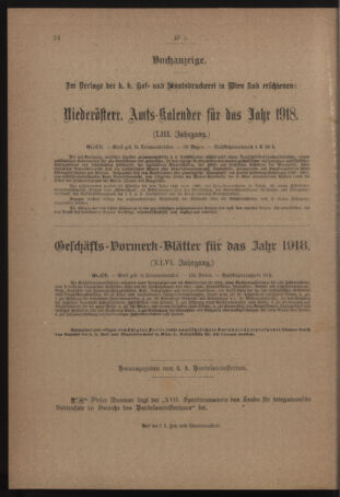 Post- und Telegraphen-Verordnungsblatt für das Verwaltungsgebiet des K.-K. Handelsministeriums 19180124 Seite: 24