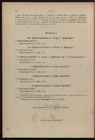 Post- und Telegraphen-Verordnungsblatt für das Verwaltungsgebiet des K.-K. Handelsministeriums 19180227 Seite: 4