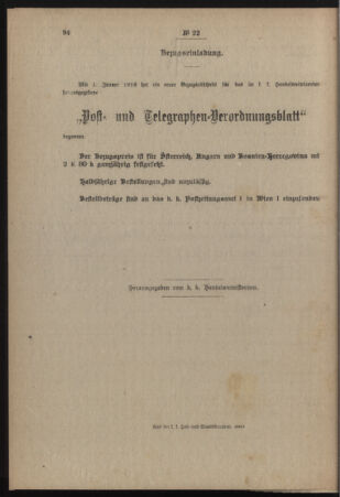 Post- und Telegraphen-Verordnungsblatt für das Verwaltungsgebiet des K.-K. Handelsministeriums 19180507 Seite: 4