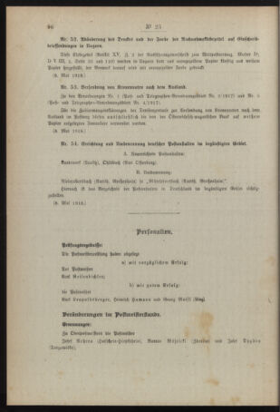 Post- und Telegraphen-Verordnungsblatt für das Verwaltungsgebiet des K.-K. Handelsministeriums 19180515 Seite: 2