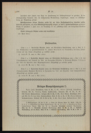 Post- und Telegraphen-Verordnungsblatt für das Verwaltungsgebiet des K.-K. Handelsministeriums 19180518 Seite: 2