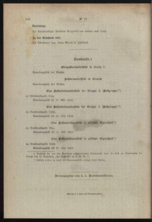 Post- und Telegraphen-Verordnungsblatt für das Verwaltungsgebiet des K.-K. Handelsministeriums 19180518 Seite: 8