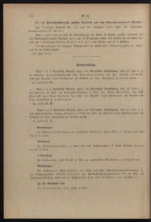 Post- und Telegraphen-Verordnungsblatt für das Verwaltungsgebiet des K.-K. Handelsministeriums 19180701 Seite: 2