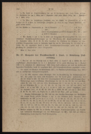 Post- und Telegraphen-Verordnungsblatt für das Verwaltungsgebiet des K.-K. Handelsministeriums 19180709 Seite: 2