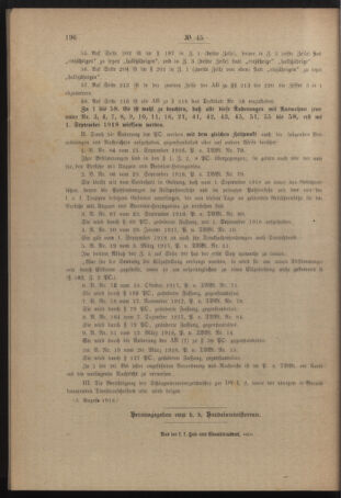 Post- und Telegraphen-Verordnungsblatt für das Verwaltungsgebiet des K.-K. Handelsministeriums 19180814 Seite: 14